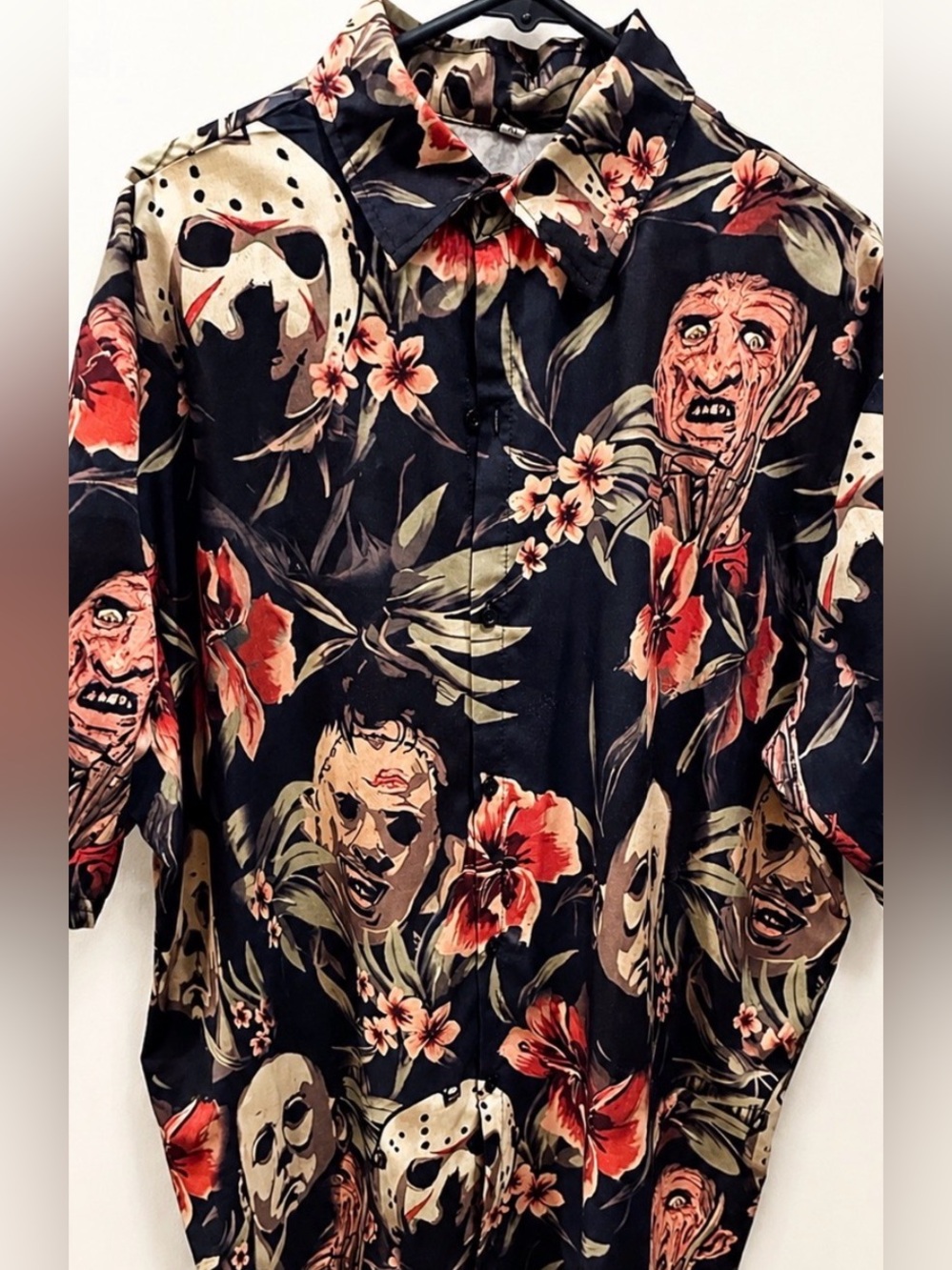 Horror Hawaiian Shirt Jason, Freddy, M. Myers, Leatherface XL